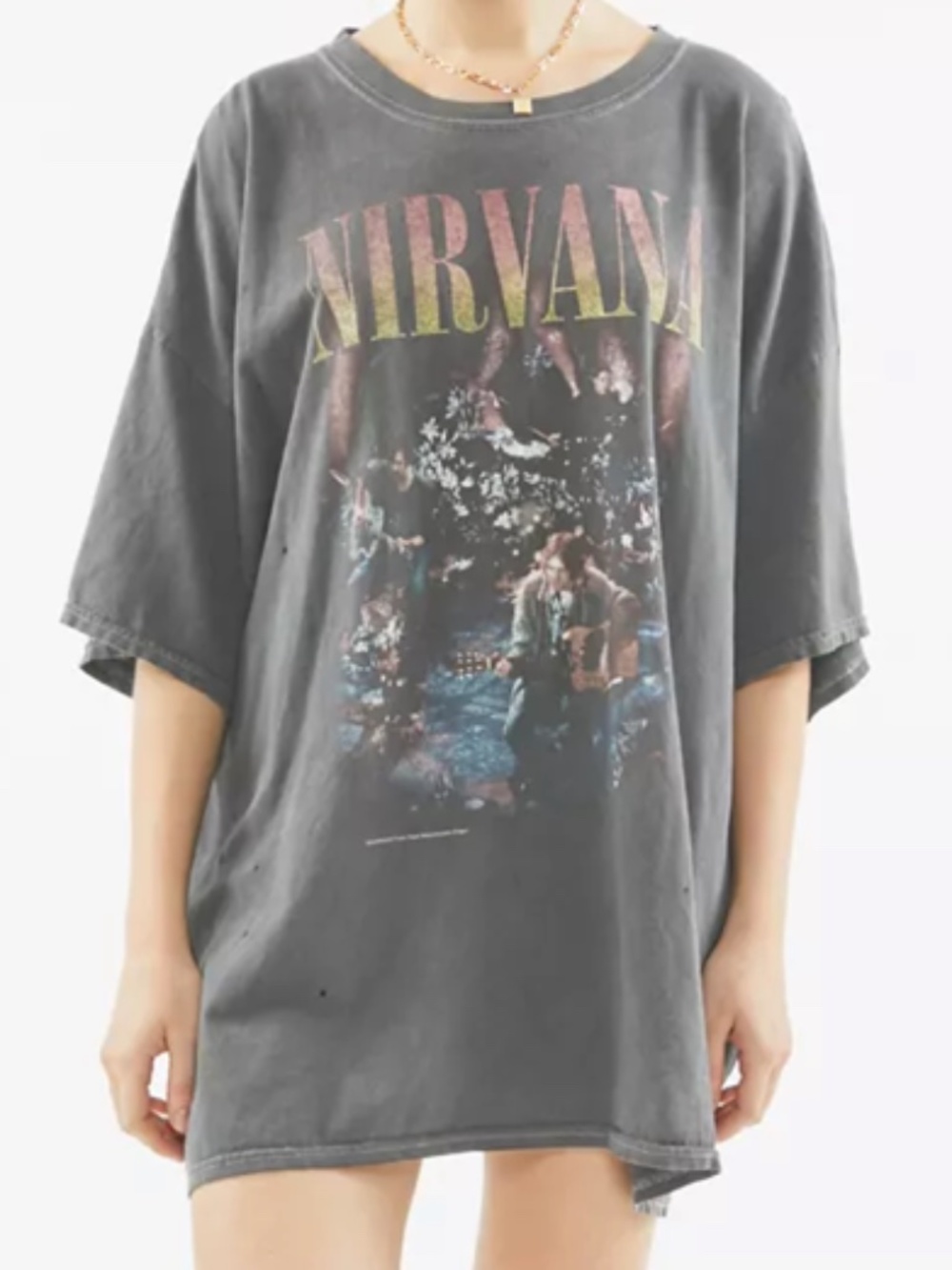 Nirvana Unplugged Oversized Tee - Distressed Urban Outfitters